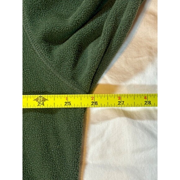 Cabela's 1/4 Zip Fleece Jacket Men's L Green Pullover Polyester Sweater - Picture 3 of 6